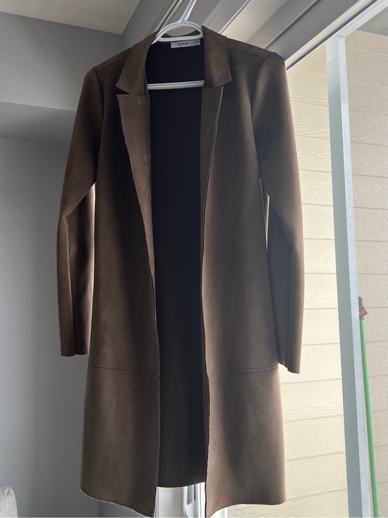 Ricki's Jackets & Blazers - New without tags Ricki's Long Brown Open-Front suede jacket or cardigan